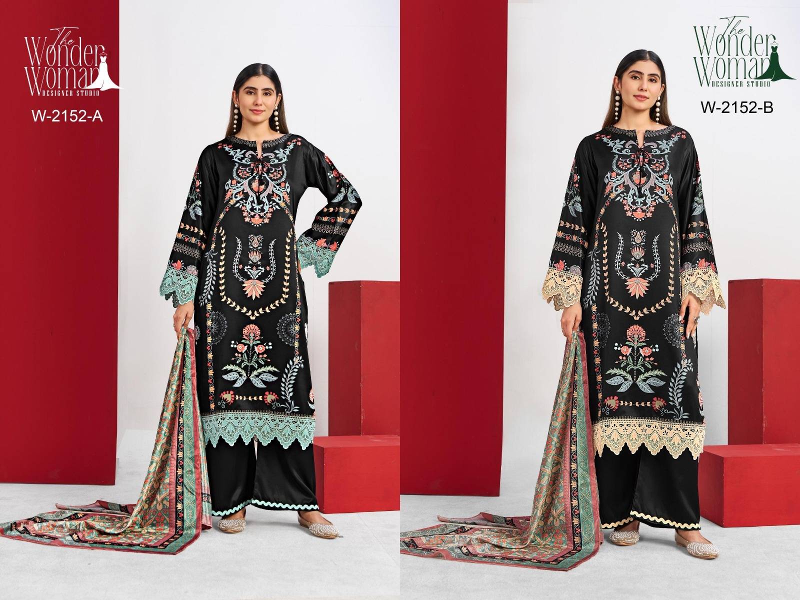 2152 COLOURS By The Wonder Woman Beautiful Festive Suits Colorful Stylish Fancy Casual Wear & Ethnic Wear imported satin Dresses At Wholesale Price